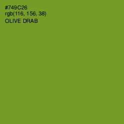 #749C26 - Olive Drab Color Image